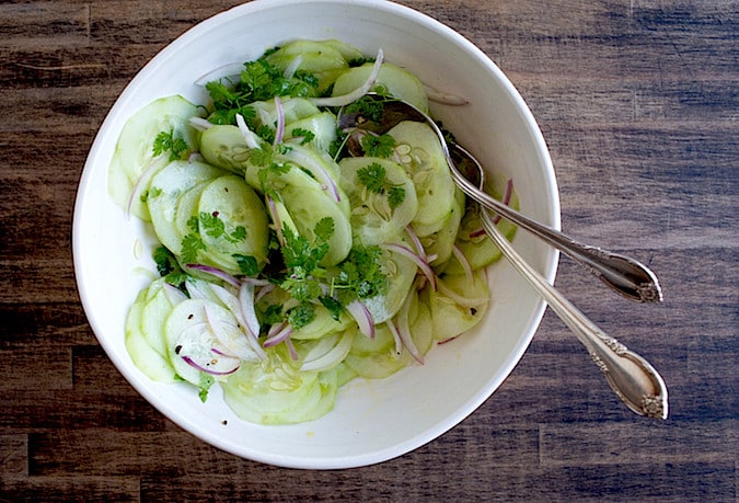 Cucumber Chervil Salad - Chez Us