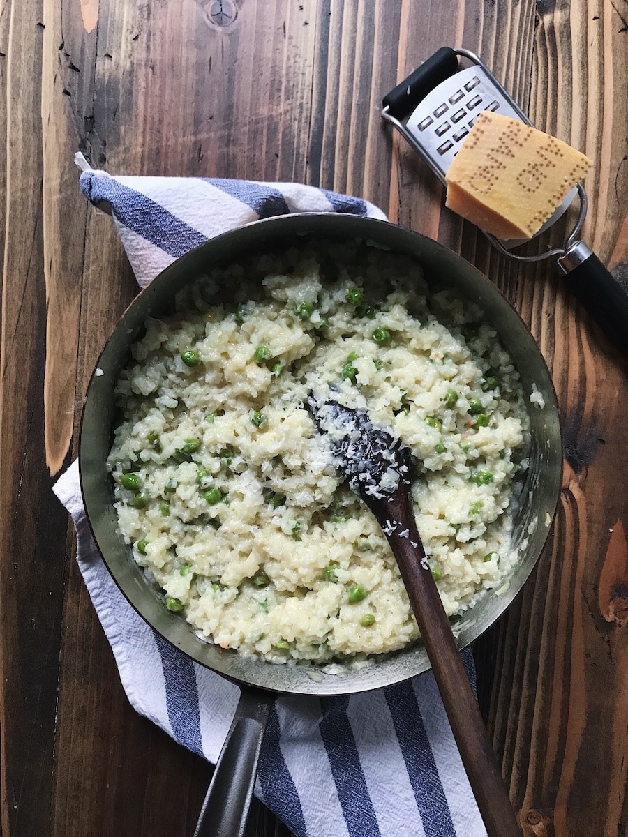 Baked Pea Risotto