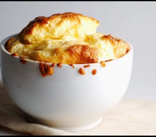 Cheese Soufflé with Parmesan Crust