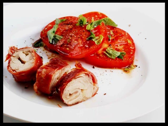 Chicken wrapped in Prosciutto