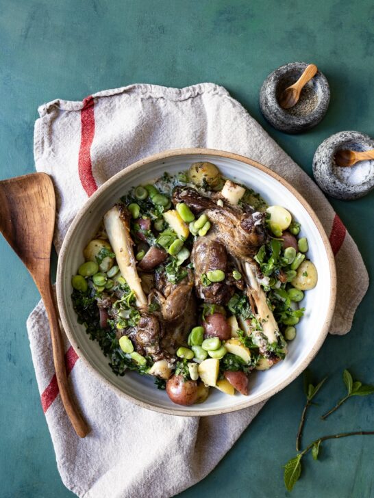 Lamb Shanks with Fava Beans