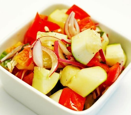Moroccan Cucumber Red Pepper Salad