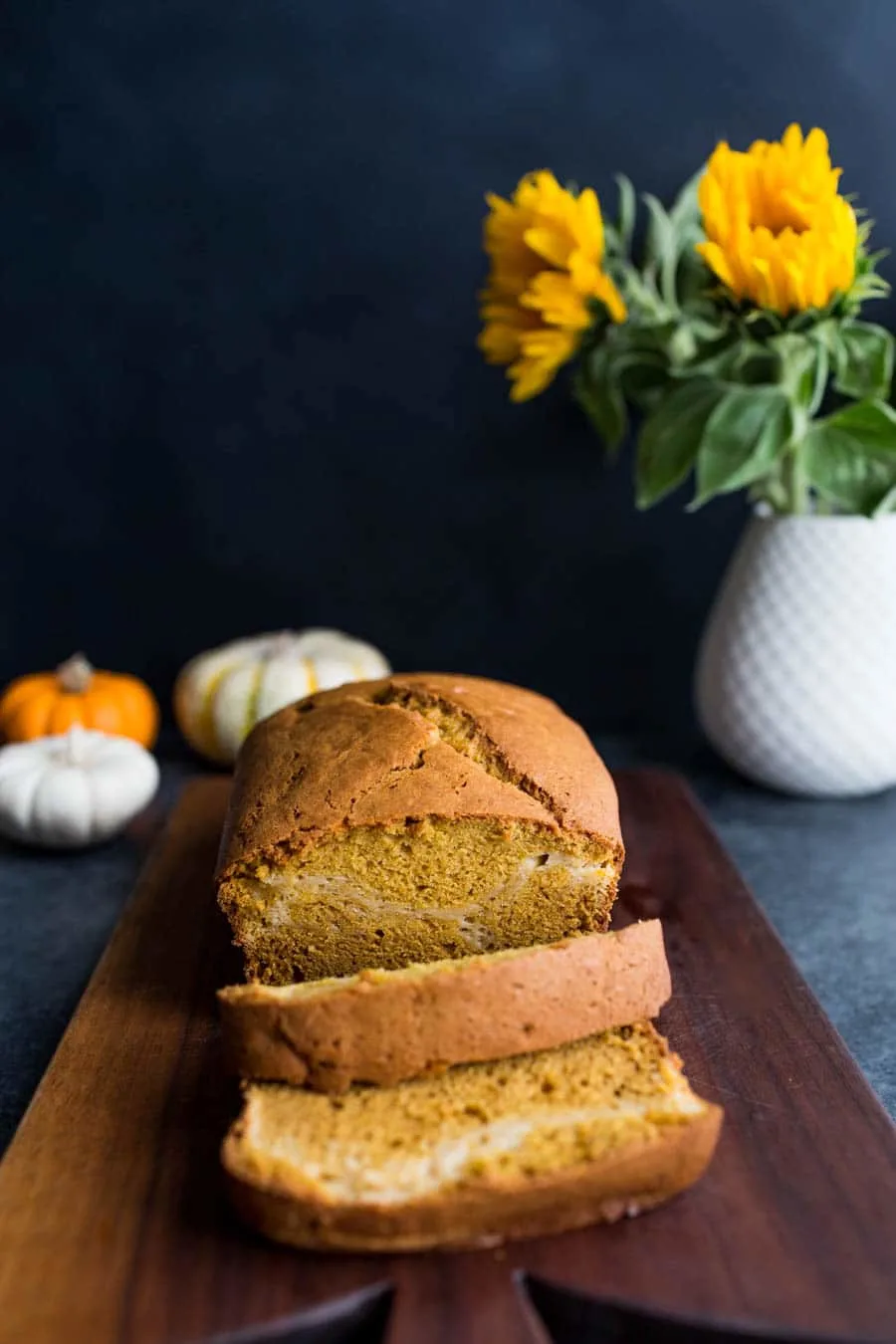 Pumpkin Bread with Maple Cheesecake Layer