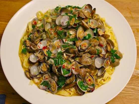 Spicy Clams with Pasta 0310