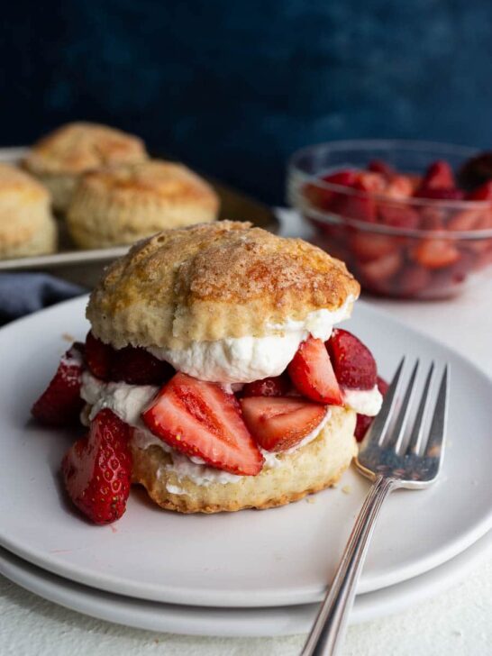 Strawberry Shortcake with Buttermilk Vanilla Bean Biscuits