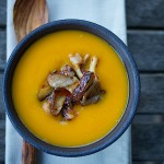 Ancho Chili Butternut Squash Soup with Mushroom Medley