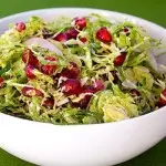 Brussels Sprout Salad with Pomegranate Seeds