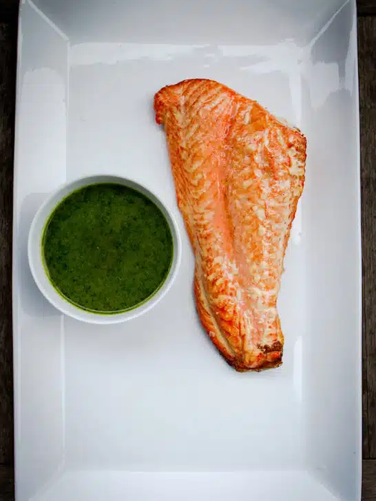 Grilled Copper River Salmon with Dill Pesto