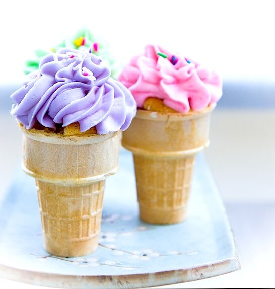 Birthday Cupcakes in a Cone