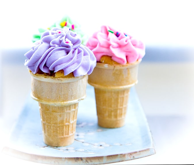 Birthday Cupcakes in a Cone
