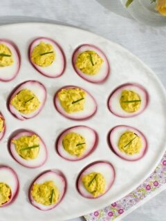 Beet Dye and Pink Deviled Eggs