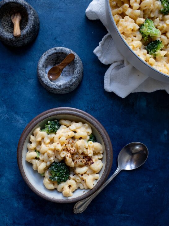 Homemade Creamy Stove Top Broccoli Macaroni and Cheese