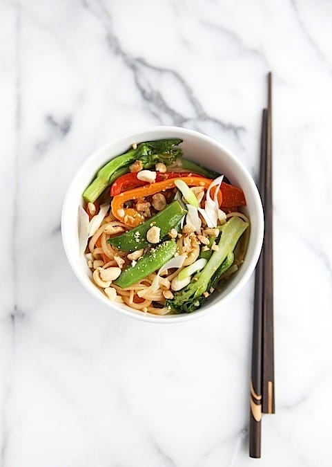 Vegetable Stir Fry with Rice Noodles