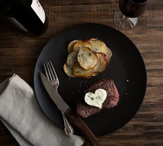 Porcini Crusted Tenderloin Filet with Fresh Herb Butter