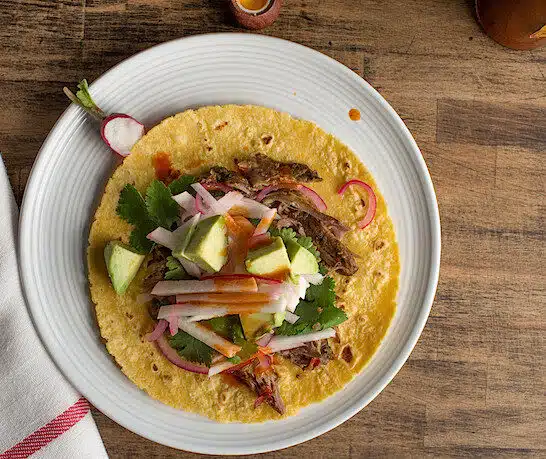 Slow Cooker Barbacoa Style Lamb Tacos