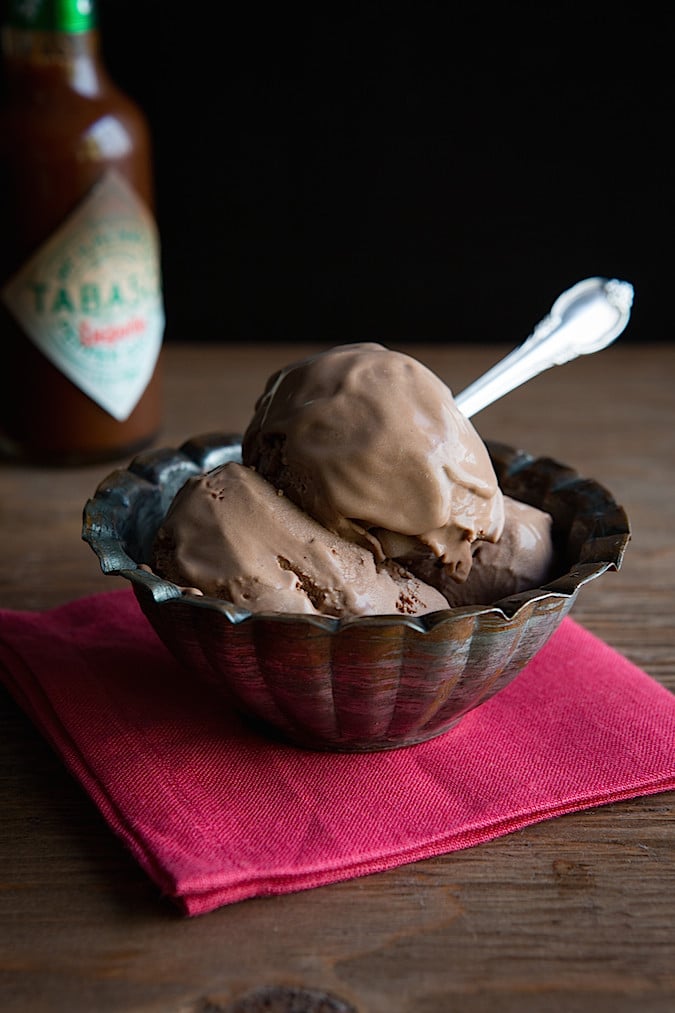 Tabasco Smoked Chipotle Dark Chocolate Ice Cream | Chez Us