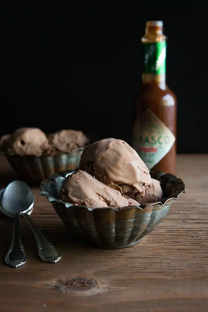 Tabasco Smoked Chipotle Dark Chocolate Ice Cream | Chez Us