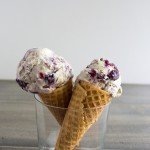 Roasted Blueberry Mascarpone Ice Cream