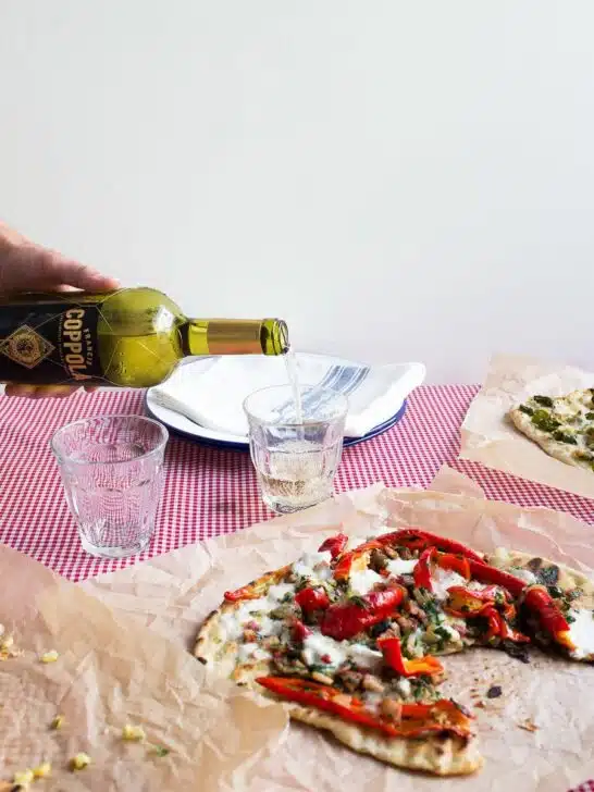 Grilled Jimmy Nardello Pancetta Pizza