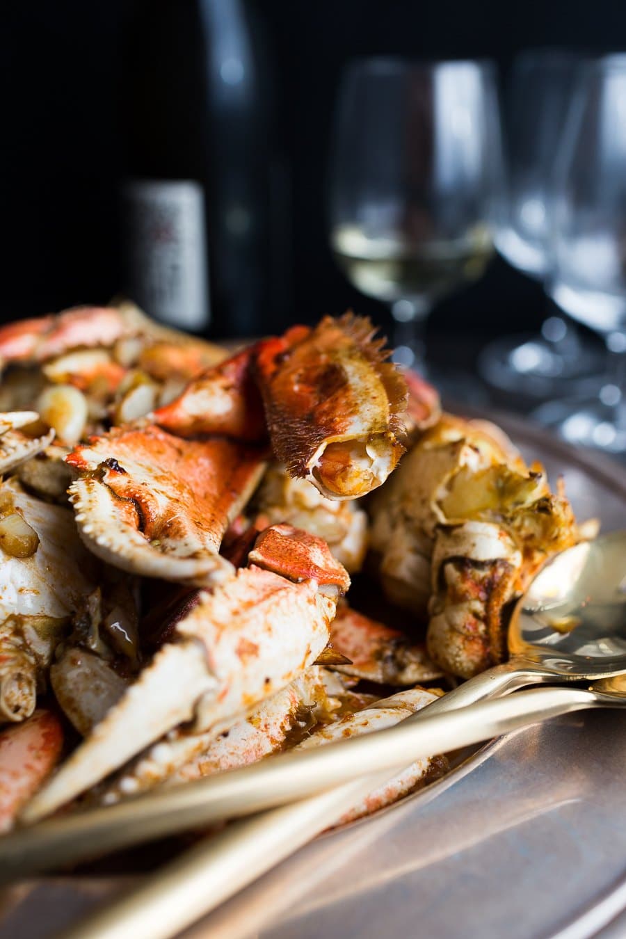 Roasted Harissa Garlic Crab