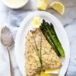 Roasted Salmon with Herbed Mustard Sauce