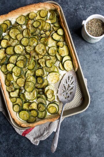 Zucchini Goat Cheese Tart