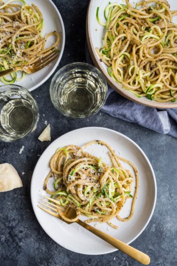 Cacio e Pepe with Zucchini