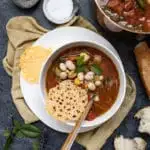 Minestrone with Parmesan Crisps