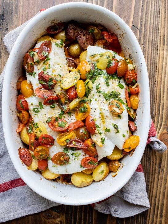Portuguese Cod with Potatoes and Chorizo